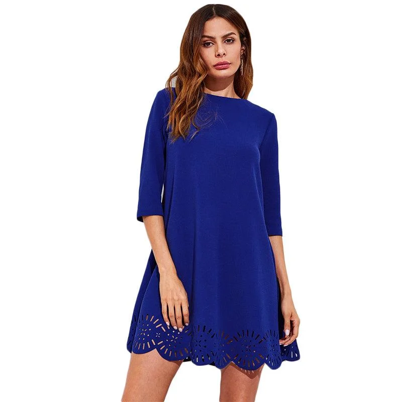 Limited Time Discount SERENE SCALLOPED BABY DOLL DRESS