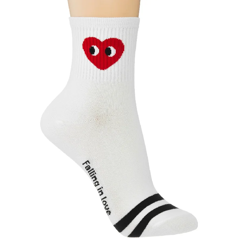 The Best Prices HEART EYES CREW SOCKS WHITE
