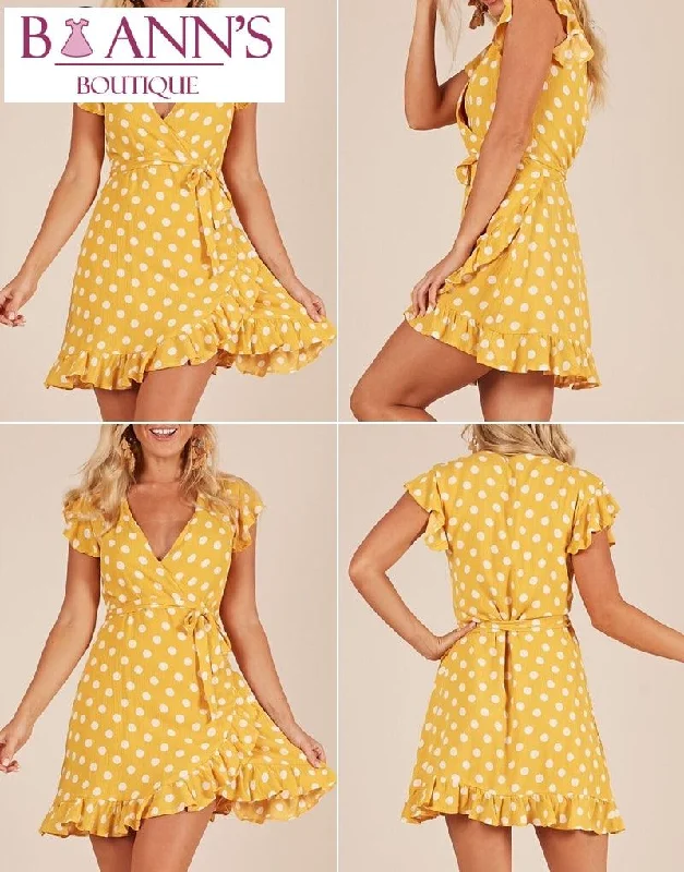 Markdown Madness POLLY’S PERFECT POLKA DOT WRAP DRESS