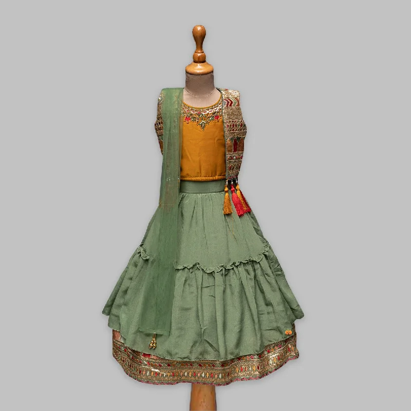 Weekend Flash Sale Mustard Girls Lehenga Choli