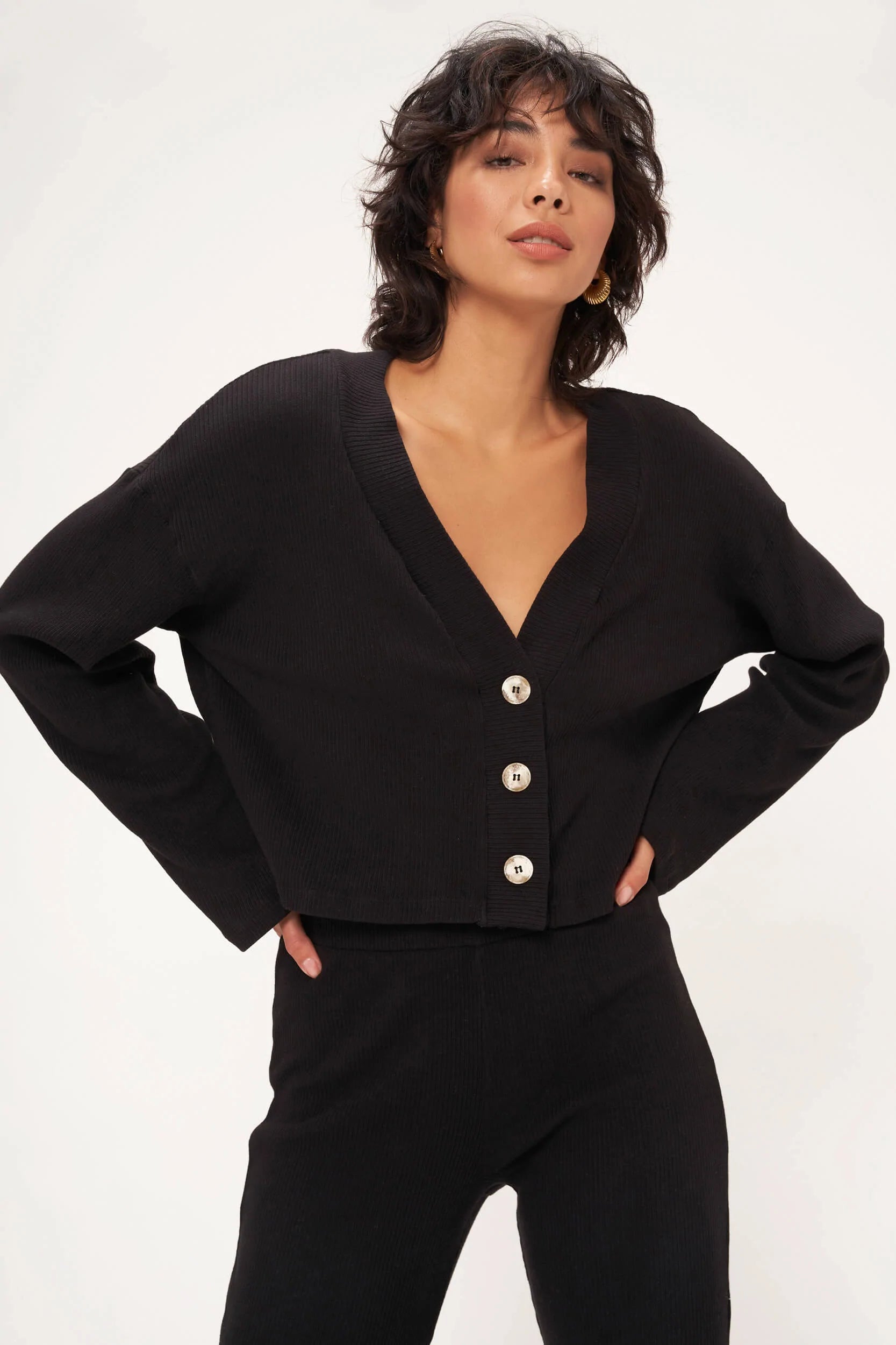 Special Discount Dylan Rib Cardigan | Black