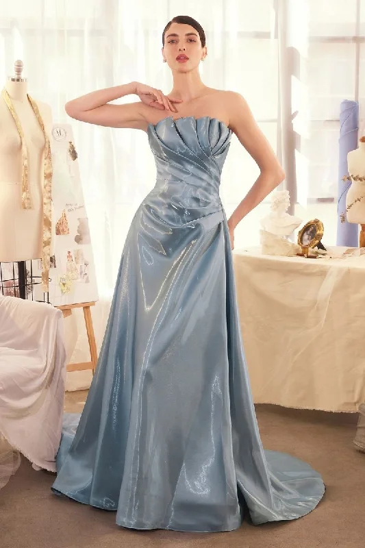 Price Reduction PLEATED ORIGAMI LIQUID TAFFETA GOWN