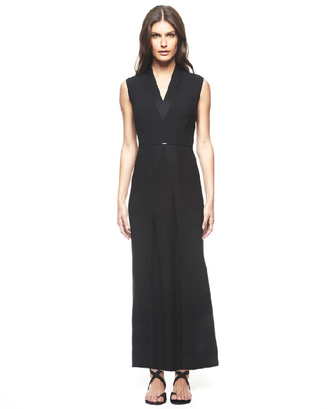 Blowout Sale 0 - francisco costa for calvin klein black satin strap gown