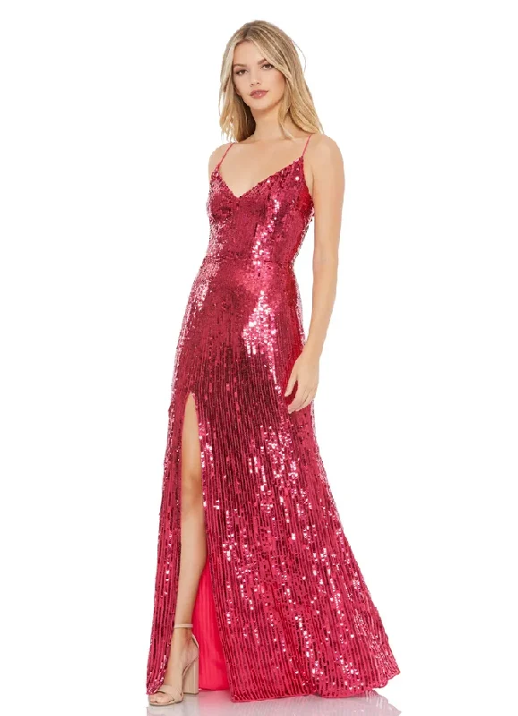 Reduced Prices 8 - mac duggal hot pink sequin fitted gown