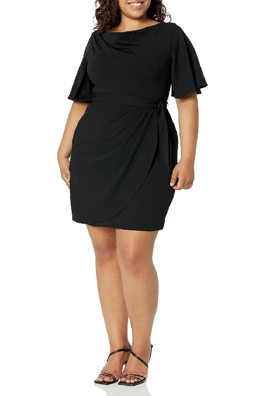 Discount Deals 14 - dkny black cowl neck crepe cocktail dress