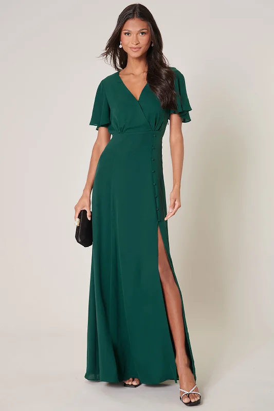 Clearance Items Everlasting Flutter Sleeve Maxi Dress