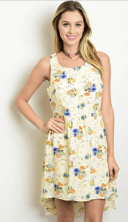 Discount Mania ORANGE CREAM DREAM DRESS