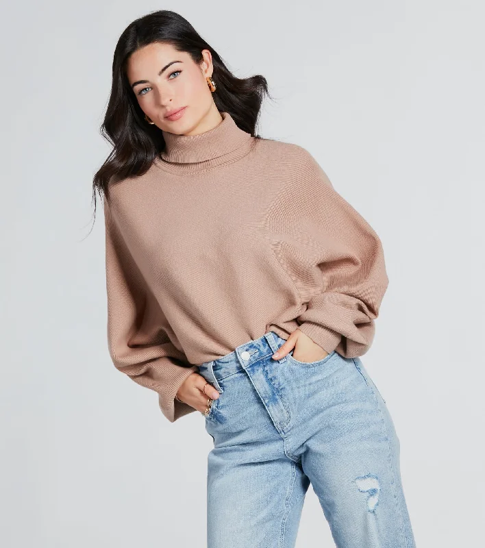 Price Break Only Cozy Vibes Turtleneck Cropped Sweater
