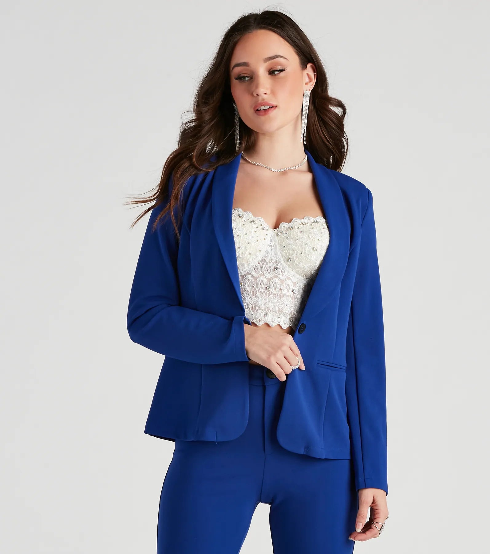 Overstock Sale Right Moves Crepe Blazer