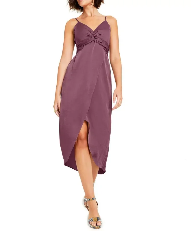 Bargain Blast M - bar iii purple twist bodice midi dress