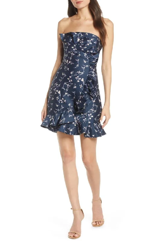 Factory Direct Sale 6 - keepsake the label blue floral ruffle mini dress