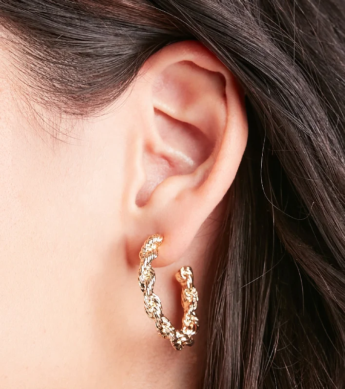 Value Deals Twist And Stun Hoop Earrings