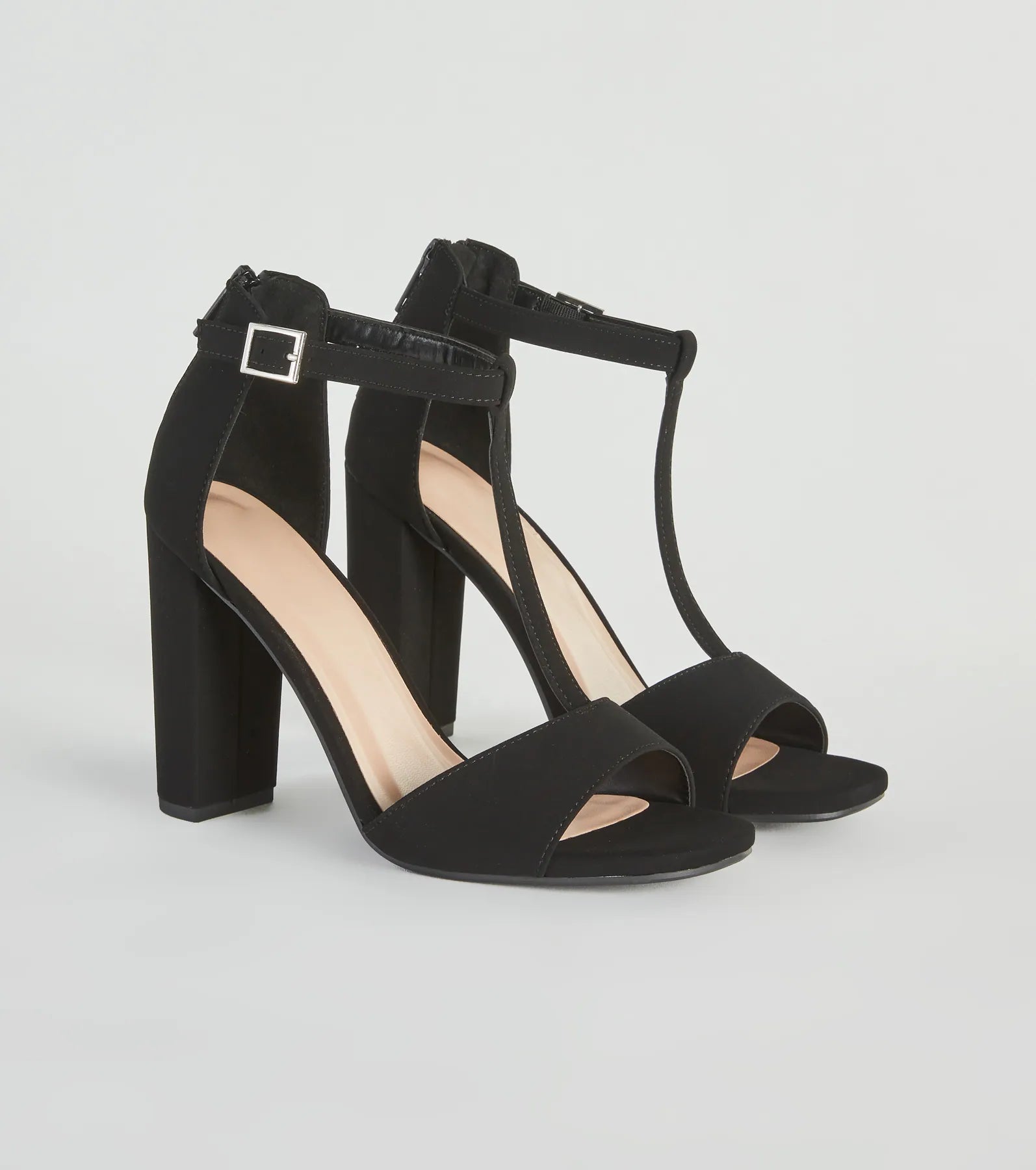YEAR-End Sale Perfect To A T-Strap Nubuck Block Heels