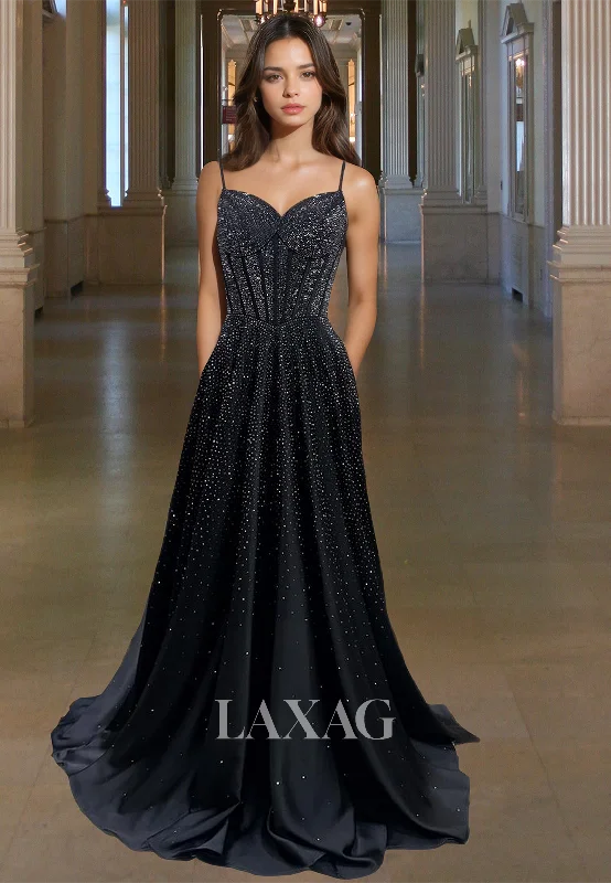 Best Bargains A-Link V-Neck Spaghetti Straps Off-Shoulder Sleeveless Prom Dress Fully Beaded Pleated Evening Gowns Best Bargains A-Link V-Neck Spaghetti Straps Off-Shoulder Sleeveless Prom Dress Fully Beaded Pleated Evening Gowns