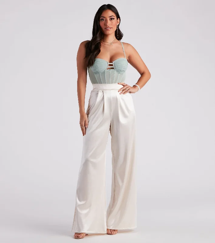 Super Sale Trending In Satin High Rise Pants