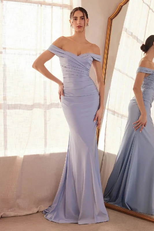 New Markdowns OFF SHOULDER FITTED GOWN