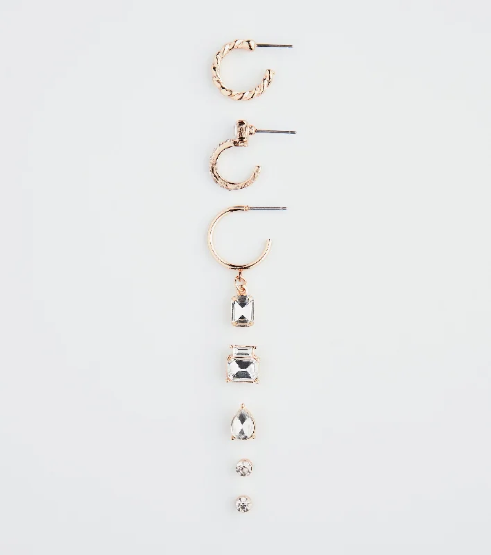 Can't Be Beat Endless Style Rhinestone Earring Variety Pack