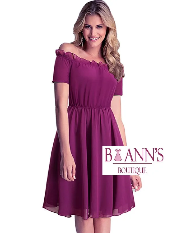 Stock Clearance CHLOE CHIFFON RUFFLE DRESS