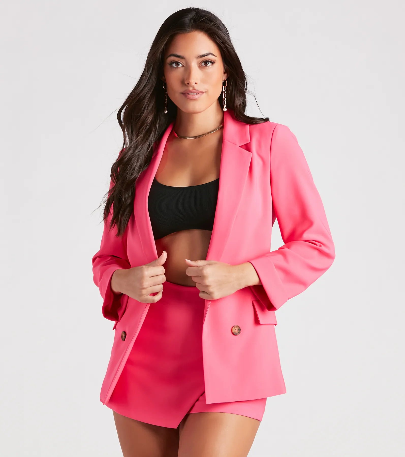 Anniversary Sale Business-Chic Double-Breasted Blazer