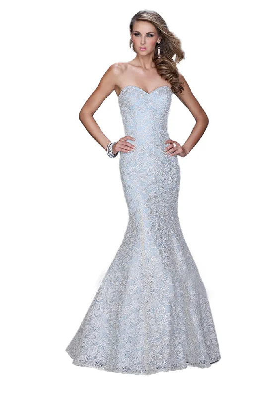 Super Bargain 2 - la femme light blue & lace mermaid gown