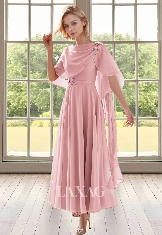 Deal Frenzy Strapless Sleeveless Midi A-Line Mother of the Bride Dress Beaded Pleated Chiffon Cocktail Gowns with Overlay Deal Frenzy Strapless Sleeveless Midi A-Line Mother of the Bride Dress Beaded Pleated Chiffon Cocktail Gowns with Overlay