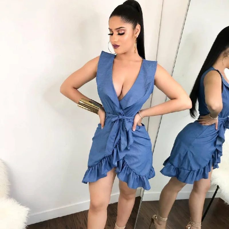 Value Deals IT’S A WRAP DENIM DRESS