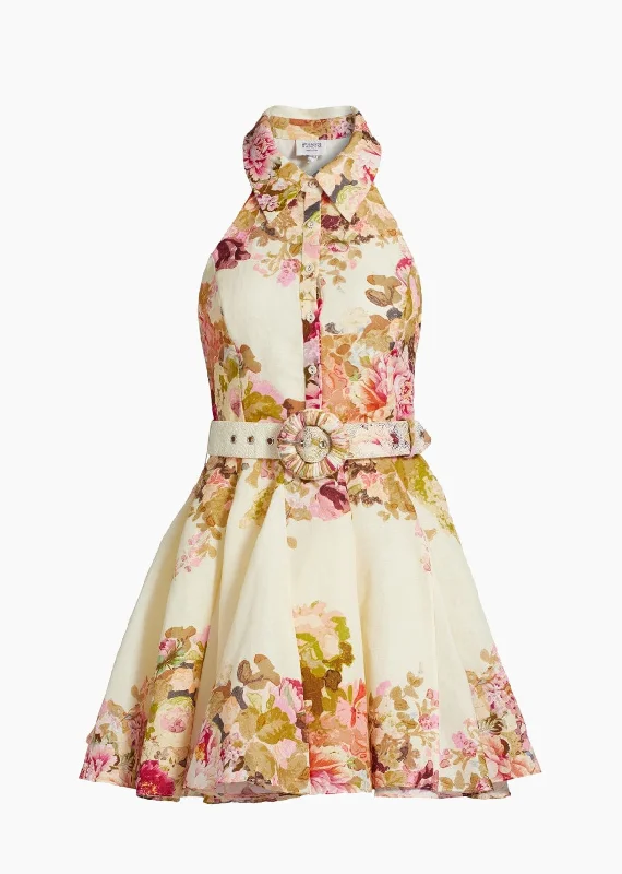 Reduced Prices HEMANT AND NANDITA SAMA FLORAL BELTED MINI DRESS