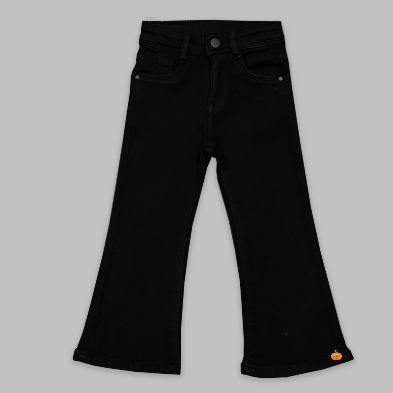 Midnight Sale Jeans for Girls with Solid Design