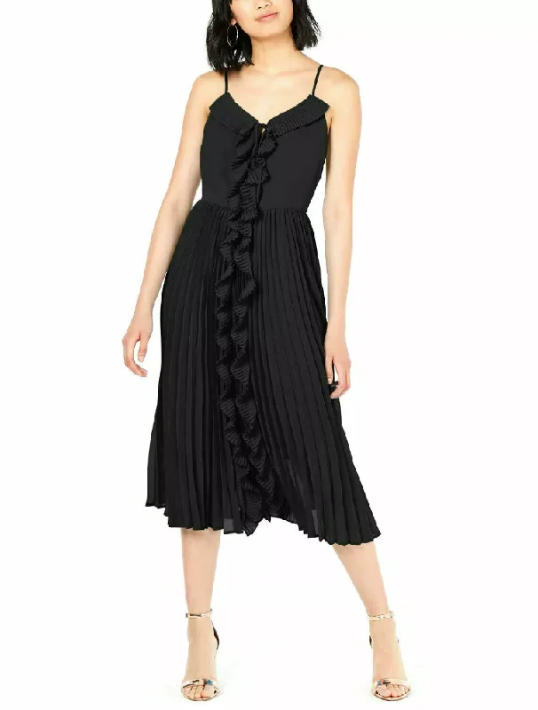 Price Meltdown 4 - bar iii black pleated midi dress