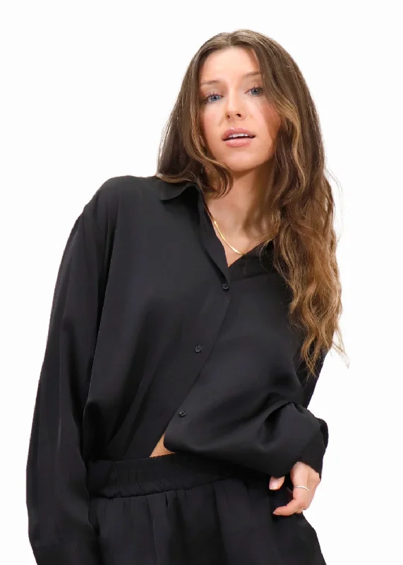 Low Prices Serena Satin Blouse | Black