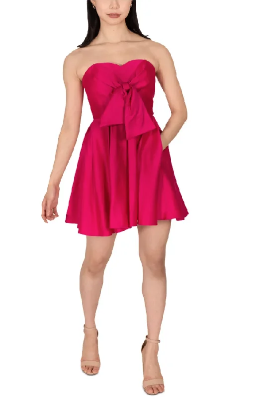 Extra Savings 13 - dear moon hot pink strapless bow mini dress