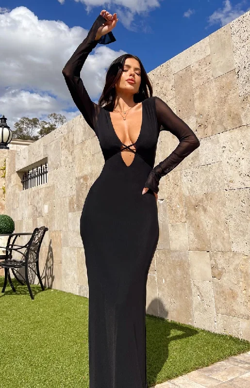 Super Sale Monni Black Maxi Dress