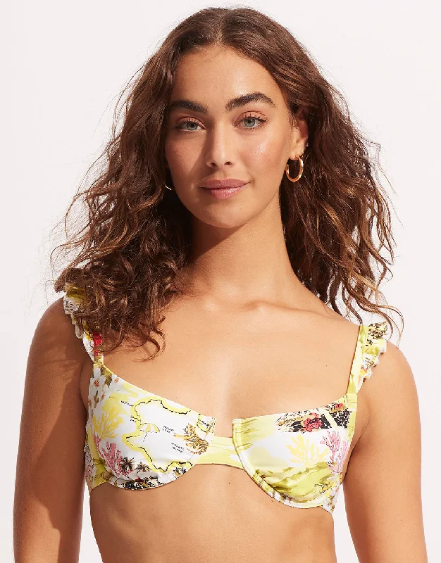 Coast to Coast Underwire Bra Bikini Top - Wild Lime