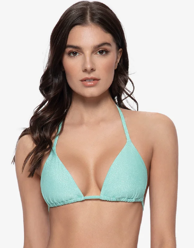 Divine Triangle Bikini Top - Aqua