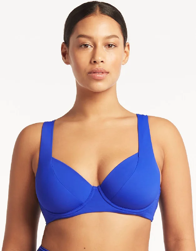 Essentials Underwired C/D Cup Bikini Top - Cobalt