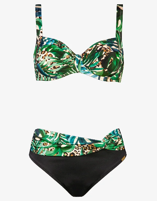 Green Tiger Underwired Bikini Set