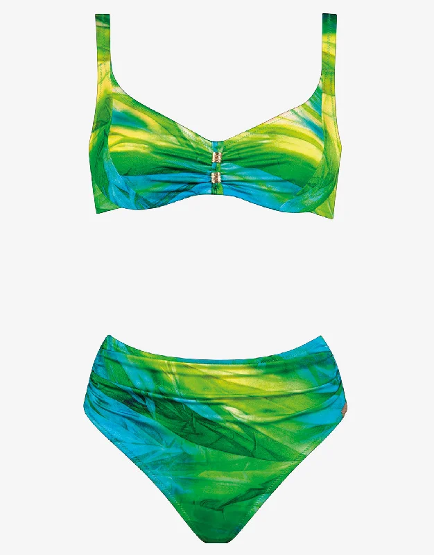 Green Waters Underwired Bikini Set - Aqua Flow