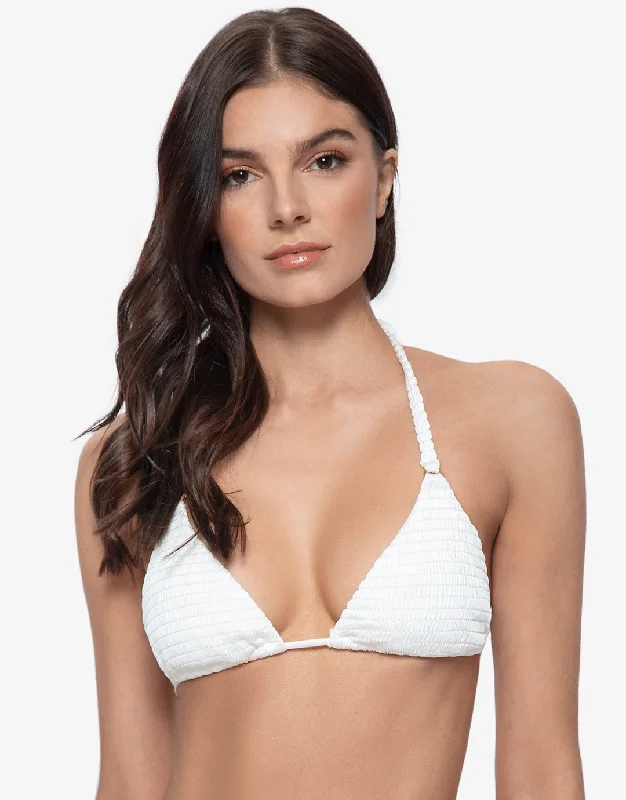 Pure Detail Tri Bikini Top - White