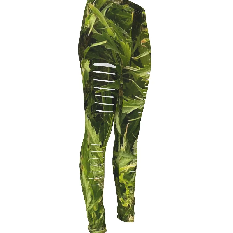 FZ Women's Ripped Weed Leggings