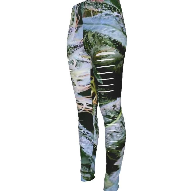 FZ Women's Ripped Weed Leggings