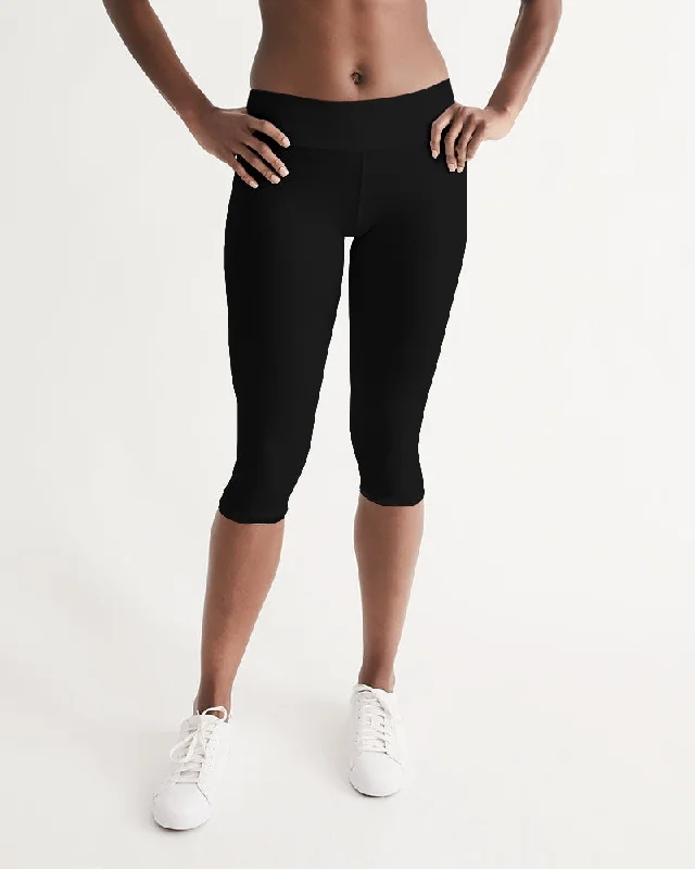 BLACK ZONE Women's Mid-Rise Capri