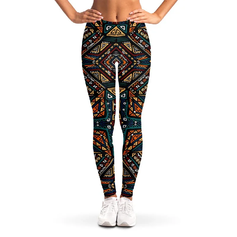 Boho Tribal Aztec Pattern Print Women's Leggings