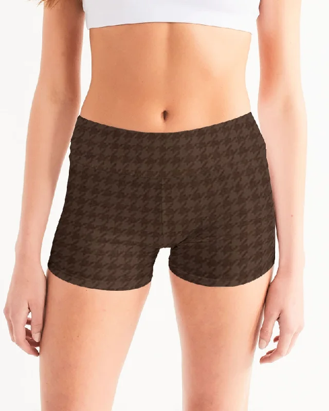 FZ PLAID Women's Mid-Rise Yoga Shorts