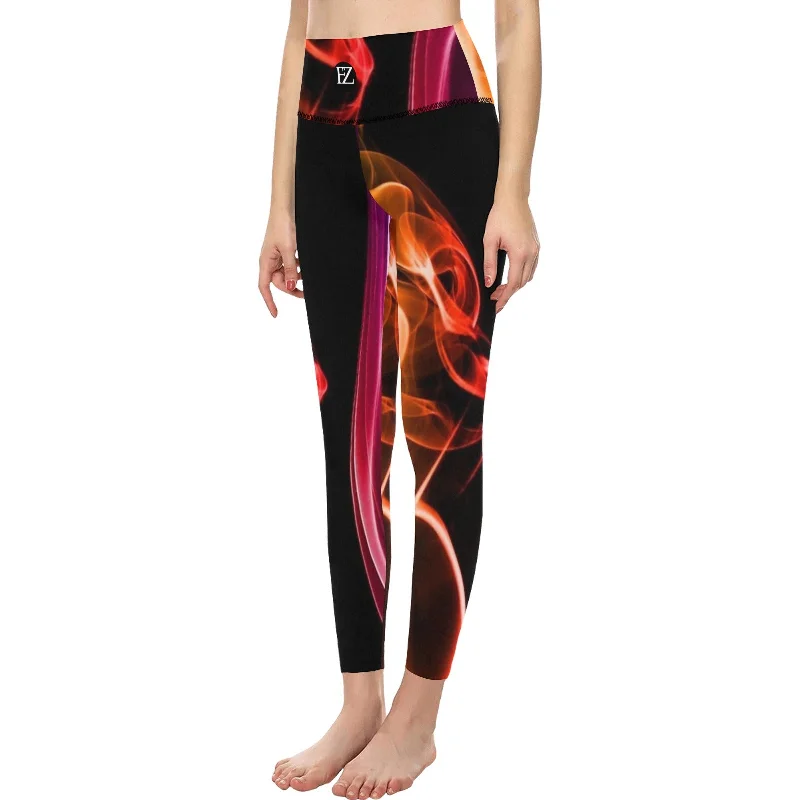 FZ WOMEN'S DESIGNER LEGGINGS SUIT- ABSTRACT RED