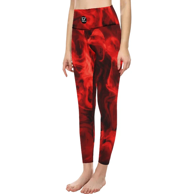 FZ WOMEN'S DESIGNER LEGGINGS SUIT- ABSTRACT BLACK