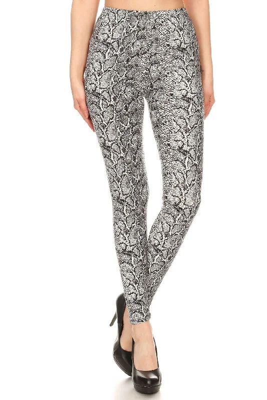 FZ Women's Snake Print High Waisted Leggings