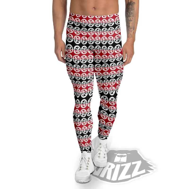 Kowhaiwhai Maori Print Pattern Men's Leggings