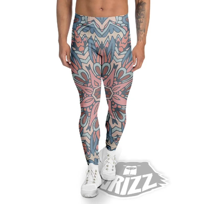 Mandala Ethnic Pastel Print Men's Leggings