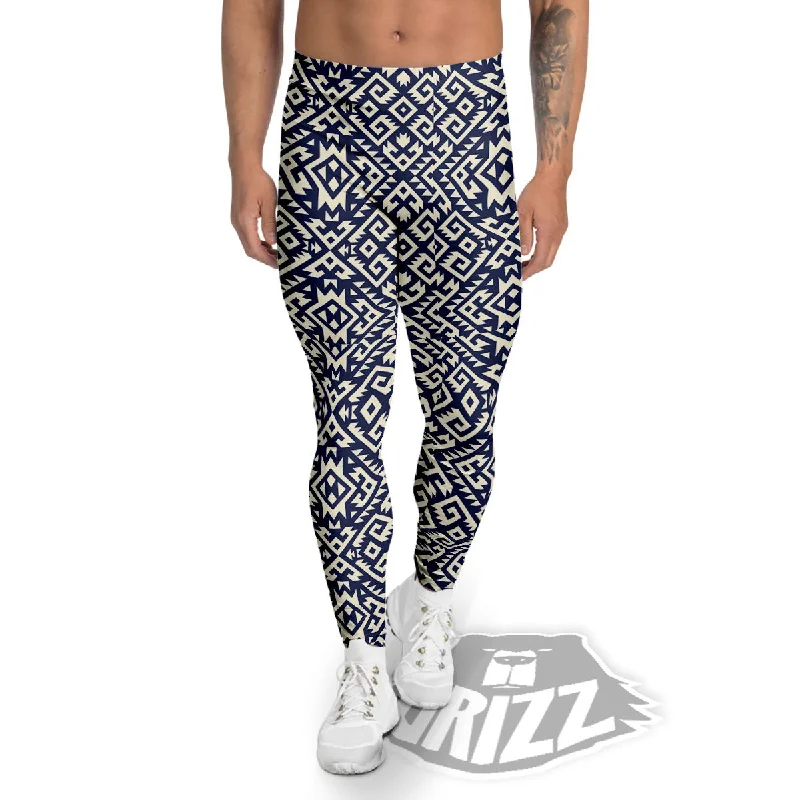 Navajo Native Indian Print Pattern Men's Leggings