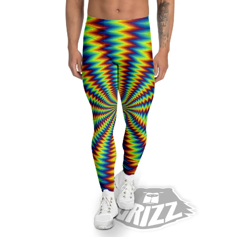 Optical Illusion Octagonal Psychedelic Men's Leggings